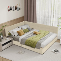 Modern Queen Size Storage Upholstered Tufted Bed Frame,sofa Bed Frame With Comfortable Backrest And Armrests by Latitude Run