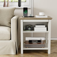 Analiesa End Table With Storage And Charging Station by Gracie Oaks