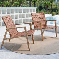 2-piece Outdoor Patio Chairs Set Of 2 by Highland Dunes