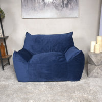 Allea Velveteen Bean Bag Chair With Armrests (Bean Bag Chair) by Latitude Run