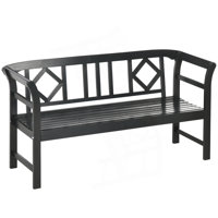 Patio Bench, Outdoor Garden Bench With Backrest And Armrests, Entry Way Bench by Astoria Grand