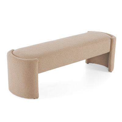 Elegant And Simple Long - Shaped Ottoman Bench, Light Camel by George Oliver