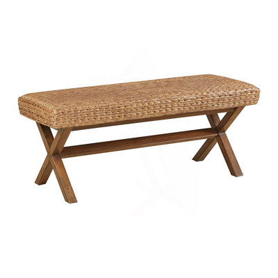 Woven Water Hyacinth Top Bench, Bedroom Bench, Exotic And Natural Charm Bench by Dakota Fields