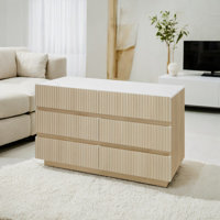 47" Wide High Gloss Surface Dresser With 6 Drawers by Ivy Bronx