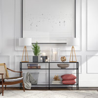 Modern Rectangular Console Table For Entryway, Living Room, And Hallway, Contemporary Design by Latitude Run