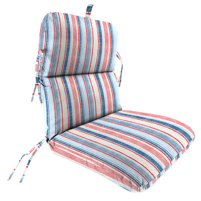 22" x 45" Outdoor Chair Cushion with Ties and Loop by Bay Isle Home