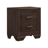 Nightstand With 2 Drawers And Tapered Block Legs, Bed Side Table by Mercer41