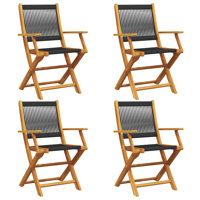 vidaXL Folding Patio Chairs Outdoor Garden Seating Furniture Solid Wood Acacia by VidaXL