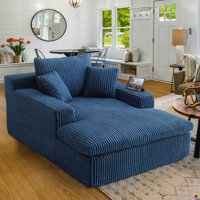 Braidon Assemble Free Vacuumed 46.5"W Corduroy Chaise Lounge by Wade Logan