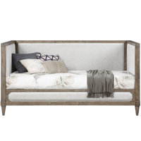 Artesia Tan Fabric & Salvaged Natural Finish Daybed (Daybed) by Ophelia & Co.