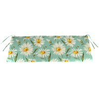 47" x 16" Outdoor Bench Cushion with Ties by Latitude Run