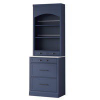 Modern 83.7Inch High Kitchen Pantry, Freestanding Tall Kitchen Hutch With Top, Display Cupboard Cabinet With 5 Storage Drawers And Adjustable Shelf