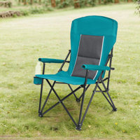 High Back Heavy Duty Lawn Chair;portable Collapsible Chair With Cup Holder by Arlmont & Co.