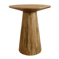 Jaden Round Counter Table In Mid-century Distressed Natural Finish On Solid Wood by Corrigan Studio