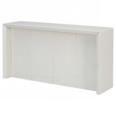 Acacia Wood Veneer Console Table by Ebern Designs