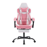Arian PVC Leather Ergonomic Gaming Chair with Footrest & Lumbar Support by Wrought Studio