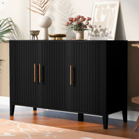 48 In Fluted Modern Tv Stand With Storage Cabinet by Lark Manor