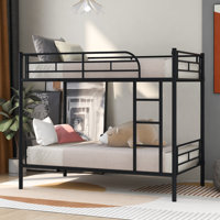Twin Over Twin Metal Bunk Bed Twin Bed Frame Metal Bed Frame Modern Bed Frame by Isabelle & Max
