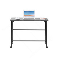 Folding Desk Small Foldable Desk For Small Space, Writing Computer Desk In Study, Home Office Foldable Office Desk For Bedroom by Ebern Designs