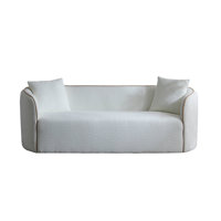 Coral 82" Curved Sofa,3-Seater,Living Rooms,Bedrooms,Apartment Office,White, Outdoor Patio Sofa by Ivy Bronx