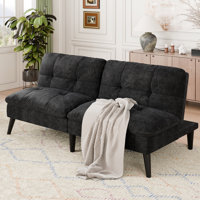 62.2" Upholstered Sleeper Sofa Bed Convertible Futon by George Oliver