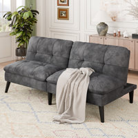 62.2" Upholstered Sleeper Sofa Bed Convertible Futon by George Oliver