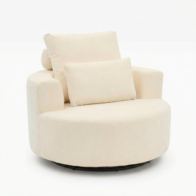 40" Oversized Swivel Barrel Chair by Ivy Bronx