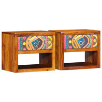 vidaXL Bedside Cabinets 40x35x35 cm Solid Wood Acacia