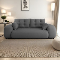 78.7" Multi-Functional Foldable Sofa Bed with Teddy Fabric, 3-in-1 Design for Living Room, Guest Bed & Playroom by Hokku Designs