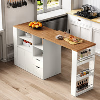 Extendable Kitchen Island With Storage by Ophelia & Co.