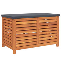 vidaXL Storage Box Outdoor Storage Chest Entryway Bench Solid Wood Eucalyptus by VidaXL