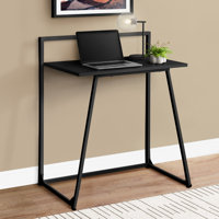 Computer Desk, Home Office, Laptop, 30"L, Work, Laminate, Black Metal, Contemporary, Modern (Desk) by Wrought Studio