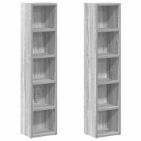 vidaXL CD Cabinets Media Storage Display Shelf Living Room Engineered Wood by VidaXL