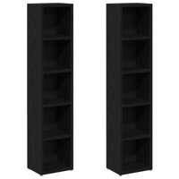 vidaXL CD Cabinets Media Storage Display Shelf Living Room Engineered Wood by VidaXL