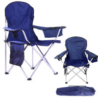 2-Pack of Camping Chairs With Built-in Mini Ice Cooler, Storage Pocket, Cup Holder, Carry Bag Perfect For Camping, Tailgating, Fishing, Beach, And Law by Ebern Designs