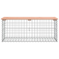 vidaXL Patio Bench Outdoor Park Bench Seating Gabion Design Solid Wood Pine by VidaXL