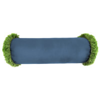 Outdoor Bolster Pillow with Fringe Trim by Dakota Fields