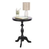 Pedestal Side Table - Round End Table With Vintage Look - Accent Furniture For Living Room, Bedroom, Office, Or Entryway - Functional End Tables For S by Alcott Hill