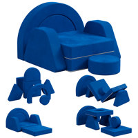 Velvet Modular Kids Play Couch, Kids Toddler Couch, Sectional Sofa by Isabelle & Max