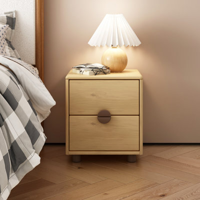 Solid Wood Night Stand 2 Drawer Dresser by Ebern Designs
