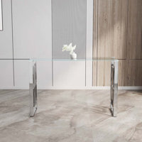Console Table Stainless Steel Glass by Mercer41