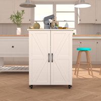 Halo Mobile Wood Accent Cabinet with Ample Storage by Gracie Oaks