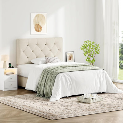 Adjustable Height Upholstered Headboard by Winston Porter