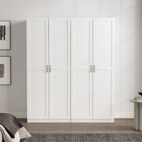 Cornelia Modern Storage Closet with 4 Fixed & Adjustable Shelves by Manhattan Comfort