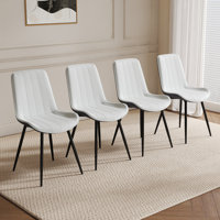 Modern PU Leather Upholstered Dining Chair by Corrigan Studio