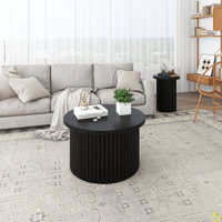 Coffee Table Set Of 2 ,Round Coffee Table,Modern Side Tables Accent End Table by Ivy Bronx