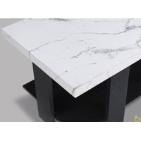 Gray 3-Piece Cocktail Set Table Top Coffee Table And Two Matching End Tables Living Room Wooden Furniture by Ivy Bronx