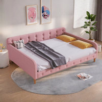 Modern Upholstered Daybed With 4 Support Legs And Button Tufted Design by Lark Manor