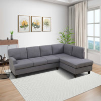 96" Sackcloth Living Room 2-Piece Sofa Set by Ebern Designs