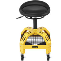 Rolling Garage Stool, 300LBS Capacity, Adjustable Height from 24 in to 28.7 in, Mechanic Seat with 360-degree Swivel Wheels and Tool Tray, for Worksho by 17 Stories